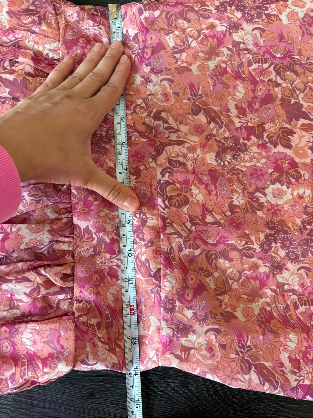 Petal & Pup Floral Pink Tie-Strap Midi Dress Small